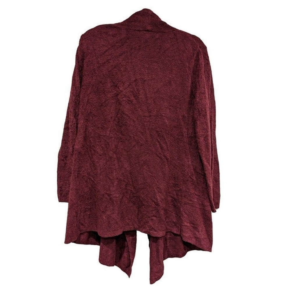 Barefoot Dreams Sweater Womens Medium Plumb Cardigan Style Wrap - Picture 2 of 2